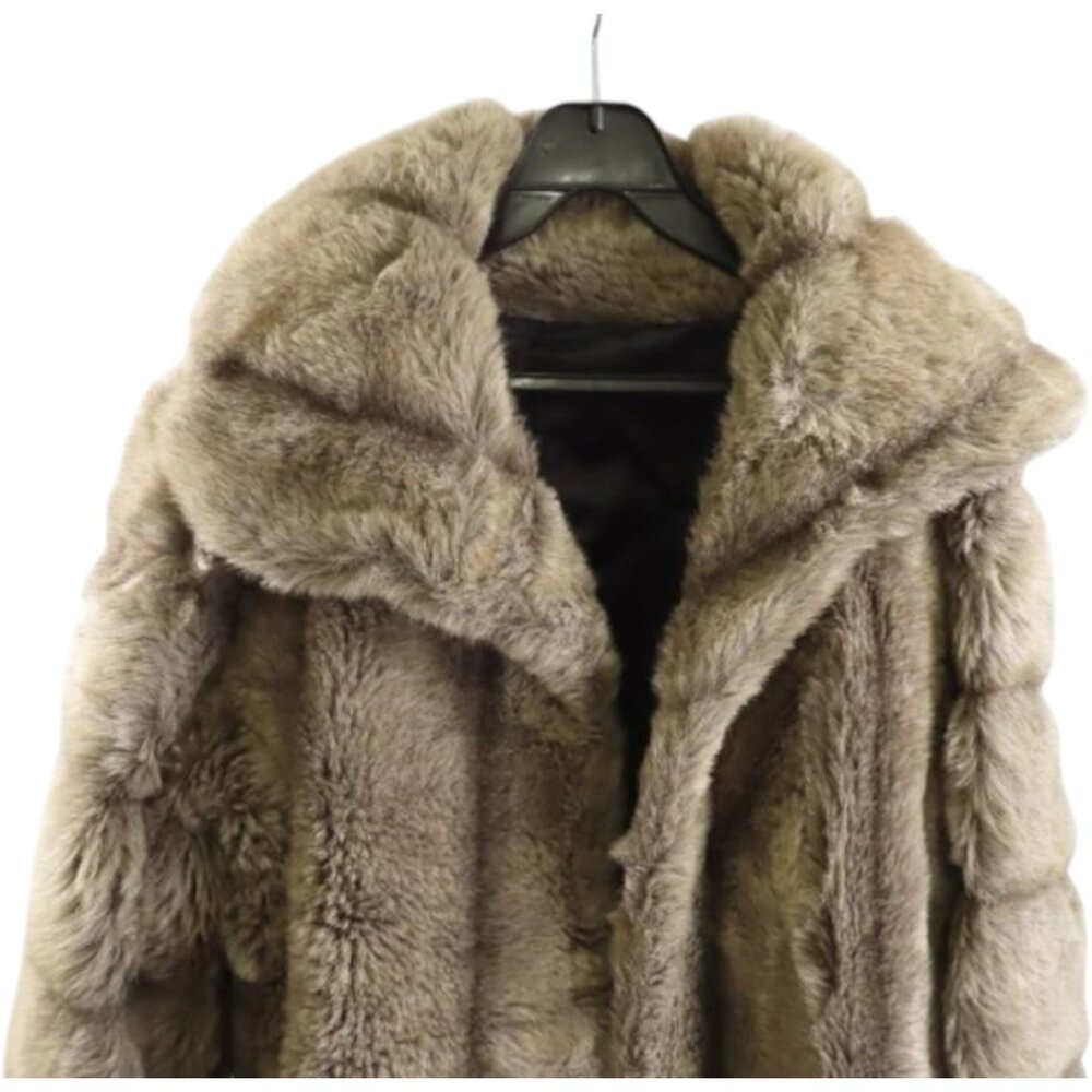 Benmor New York Vintage Faux Fur Coat With Oversized Collar & Long Sleeves - Picture 2 of 16